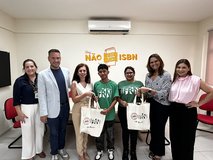 Mylenna, Bruno, Samira, Christopher, Janeth, Anna e Francinaide (Foto: Max Praxedes)