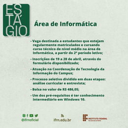 Estágio Técnico em Informática