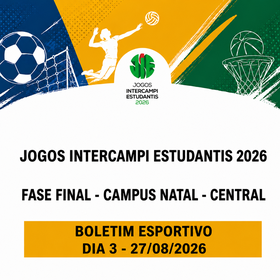Intercampi 2026 - capa para o 3º boletim esportivo