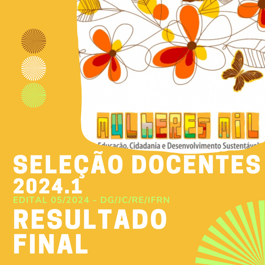Mulheres mil 2024.1 - Docentes - Resultado final