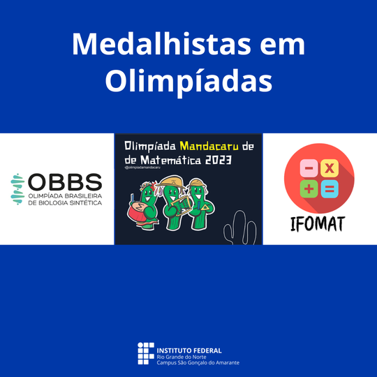 Medalhas das Olimpíadas Biologia e Matemática