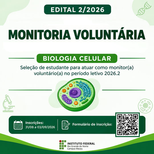 Monitoria voluntária - Biologia Celular