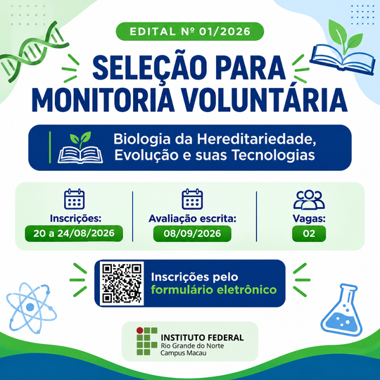 Monitoria voluntária - biologia