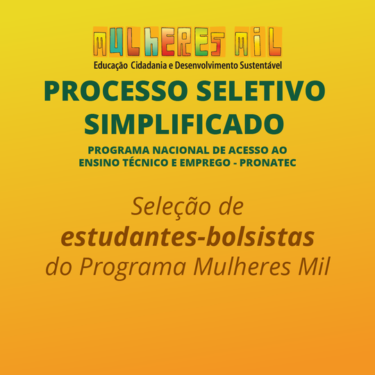 Bolsistas - Programa Mulheres Mil (2024)