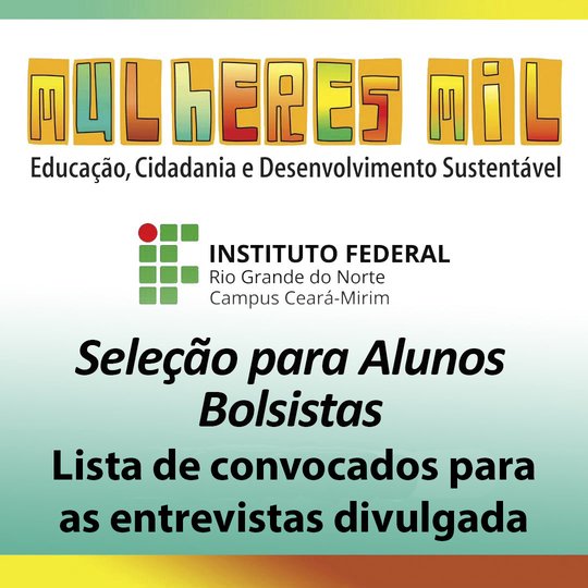 Mulheres Mil 2025 - Bolsista - Entrevistas