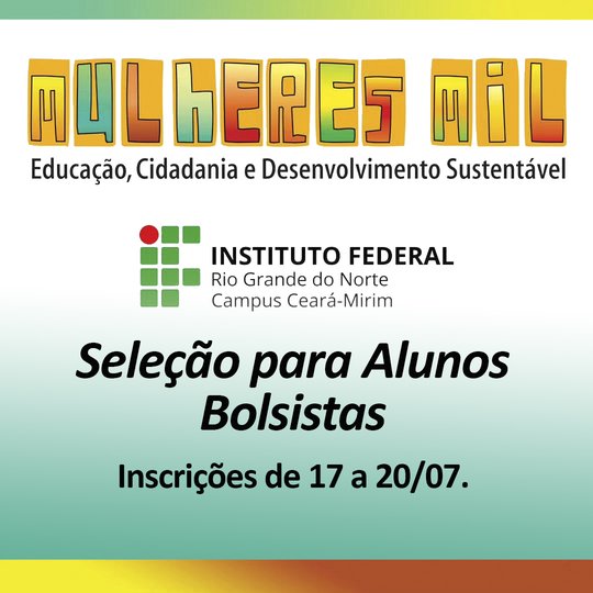 Mulheres Mil 2025 - Bolsista - Inscrições