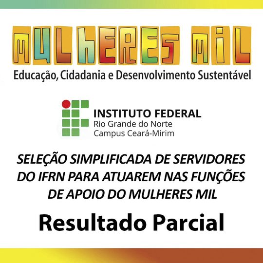 Mulheres Mil 2025 - Funcoes de Apoio - Resultado Parcial
