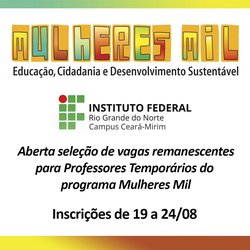 Mulheres Mil 2025 - Professor Temporário - Inscrições