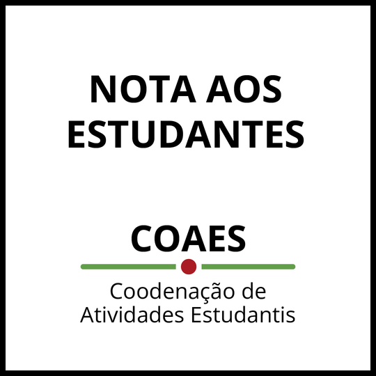 Nota da COAES aos estudantes