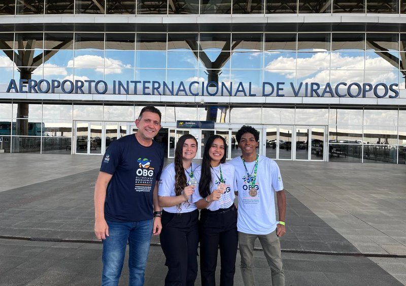 OBG 2025 - professor Marcelo Amorim, Maria Alice, Raissa Andrade e Eduardo Honório