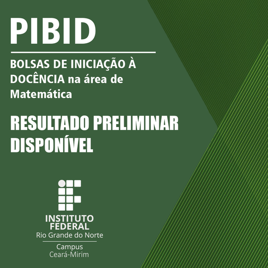 PIBID 2023 - Bolsista - Resultado Preliminar