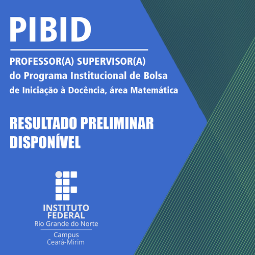 PIBID 2023 - Prof. Supervisor - Resultado Preliminar
