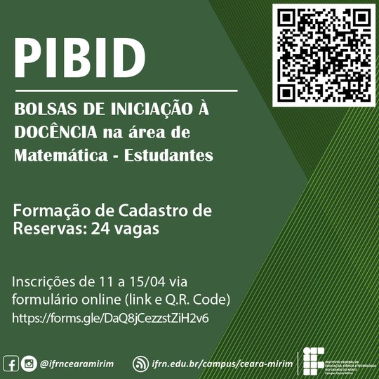 PIBID 2025 - Cadastro de Reservas - Estudantes