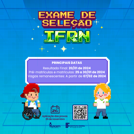 Exame de seleção - Cronograma (2024)