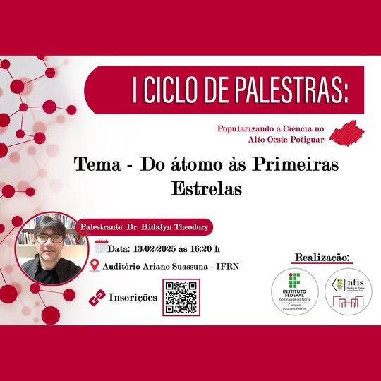 Palestra Popularização da Ciência no Alto Oeste Potiguar - Átomo Estrelas