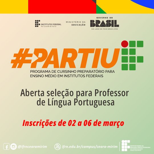 PartiuIF - Seleção Prof Port