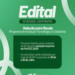 Edital de Seleção para Ficais ProITEC 2025