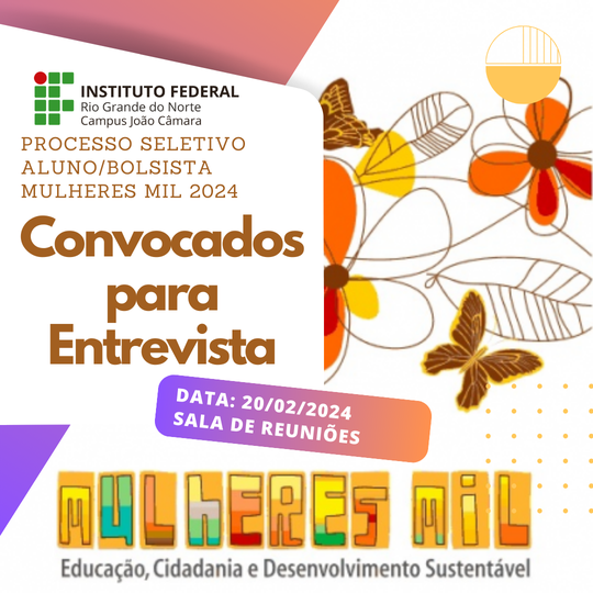 Mulheres Mil 2024 - Convocação entrevista