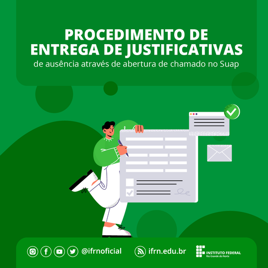 Procedimento de entrega de justificativas de ausência