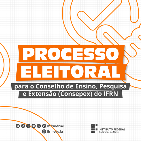 Peça coringa para divulgação de Processo eleitoral para o Consepex