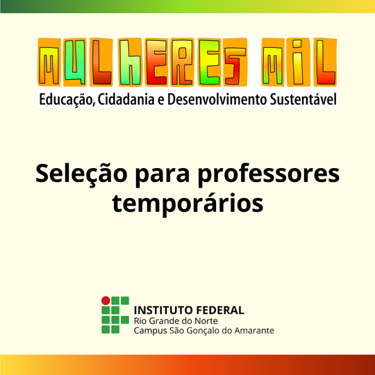 Professor Temporário Mulheres Mil