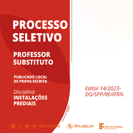 Professor Substituto - Local de prova - Campus SPP