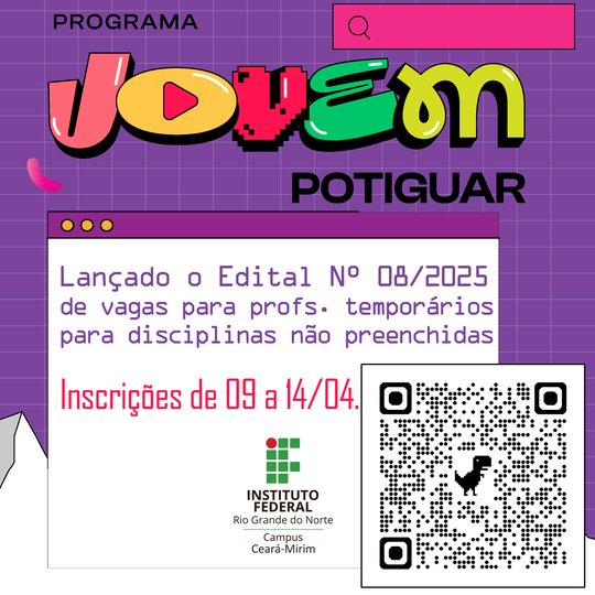 Programa Jovem Potiguar Professores Temporarios - Disciplinas não preenchidas