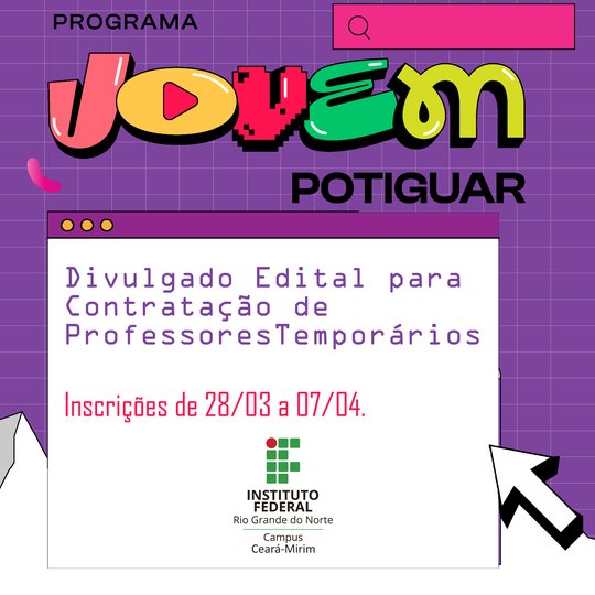 Programa Jovem Potiguar Professores Temporarios