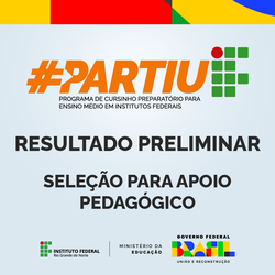 Resultado Preliminar Apoio Pedagógico Capa Matéria