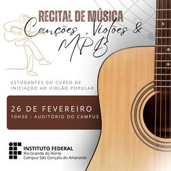 Cartaz recital de música Campus SGA