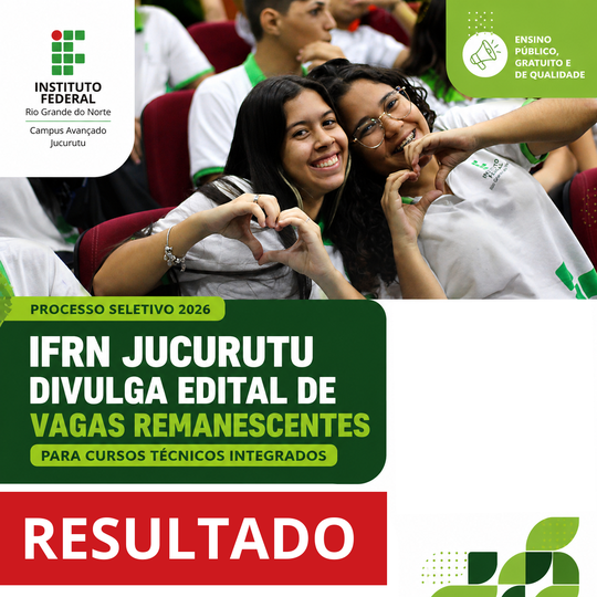 Vagas remanescentes Campus Jucurutu 2026