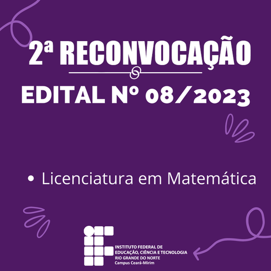 2ª Reconvocação Lica Matemática