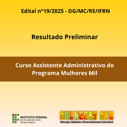 Resultado preliminar - assistente adm - mulheres mil