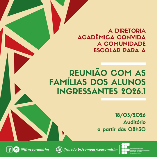 Reunião Ingressantes 2026.1