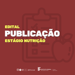 Arte para ilustrar o Edital de contratação de estagiário de nutrição