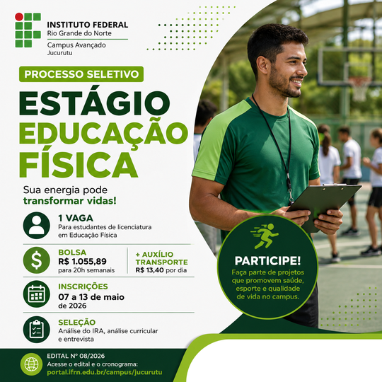 Seleção Estagiário Educação Física Campus Jucurutu