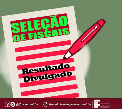 Seleção de Fiscais 2025 - Resultado