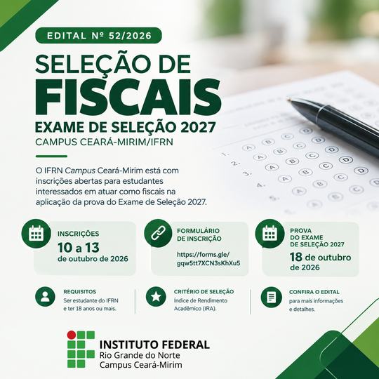Seleção de Fiscais IFRN 2027