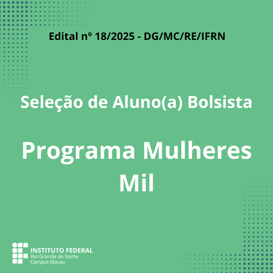 Seleção de aluno bolsista mulheres mil
