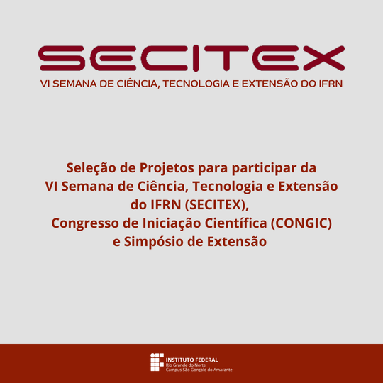 Seleção de projetos para IV Secitex