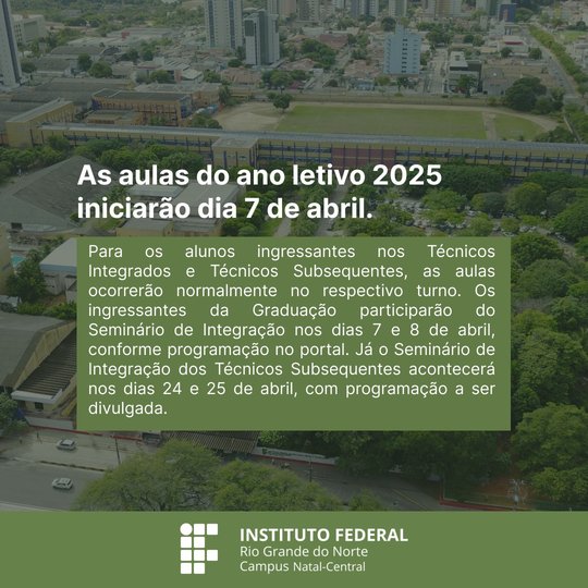 Card para ilustrar matéria sobre o Seminário de Integração, no site