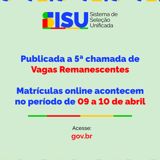 SiSU IFRN vagas remanescentes JC 5