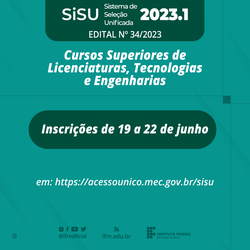 Cursos ofertados pelo SiSU - 2023.2 - Edital n° 34/2023