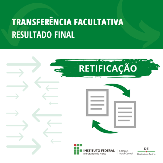 TRANSFERENCIA FACULTATIVA REINGRESSO RESULTADO FINAL