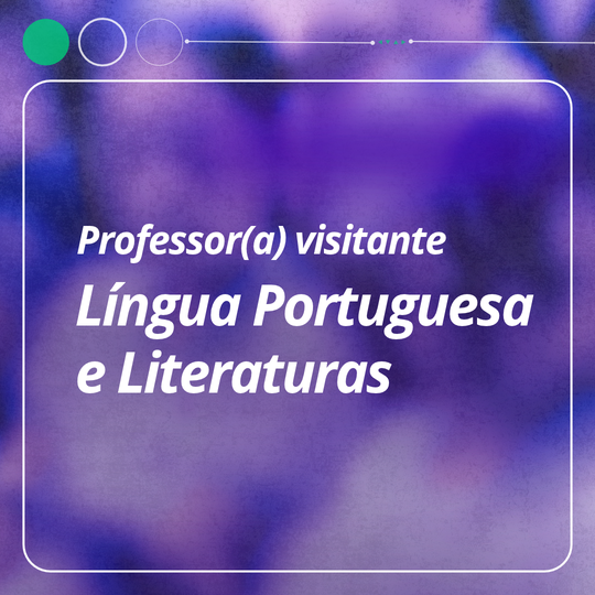 Capa: Professor visitantes de Língua Portuguesa e Literaturas