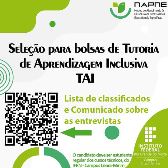 Tutoria Napne 2025 - Classificados e Comunicado sobre as entrevistas