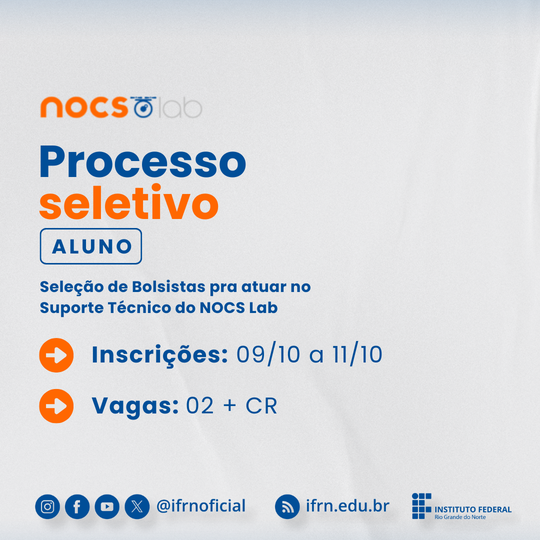 NOCS Lab - seleção bolsista