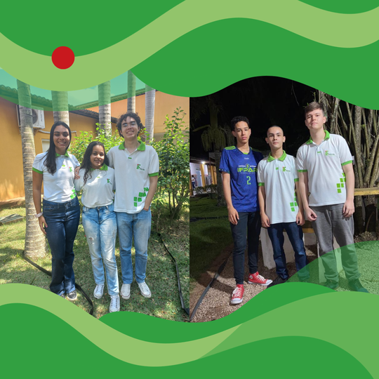 Estudantes medalhistas do Campus Parnamirim na OBG