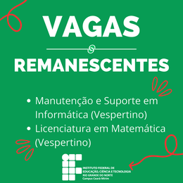 Vagas Remanescentes 2023