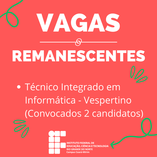 Vagas Remanescentes Integrado